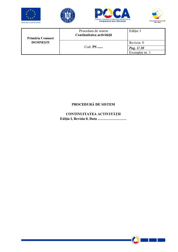 thumbnail of PROCEDURA SISTEM CONTINUITATEA ACTIVITATII POCA 151542