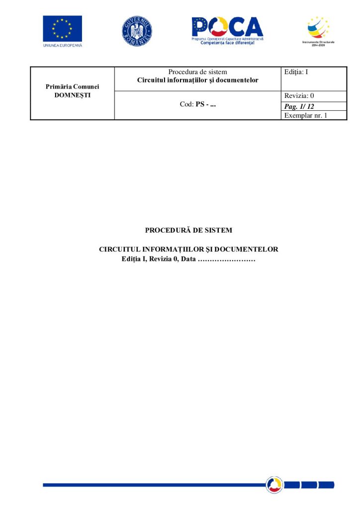 thumbnail of PROCEDURA SISTEM Informare DOMNESTI POCA 151542